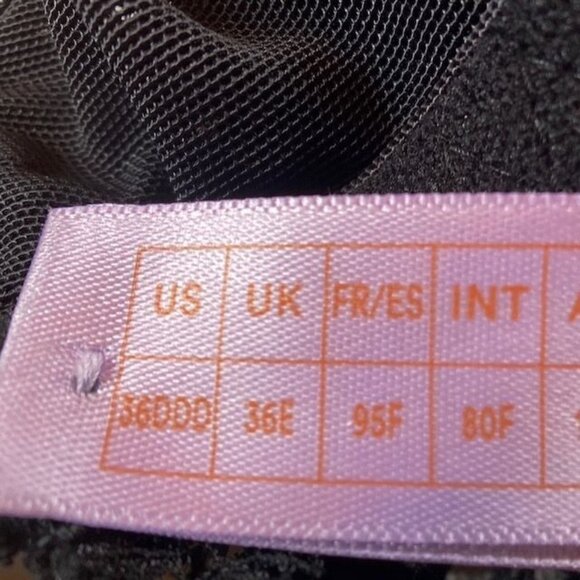 Savage X Fenty Alien animal Unlined Lace Plunge Bra Black Size 36DDD - Picture 6 of 10